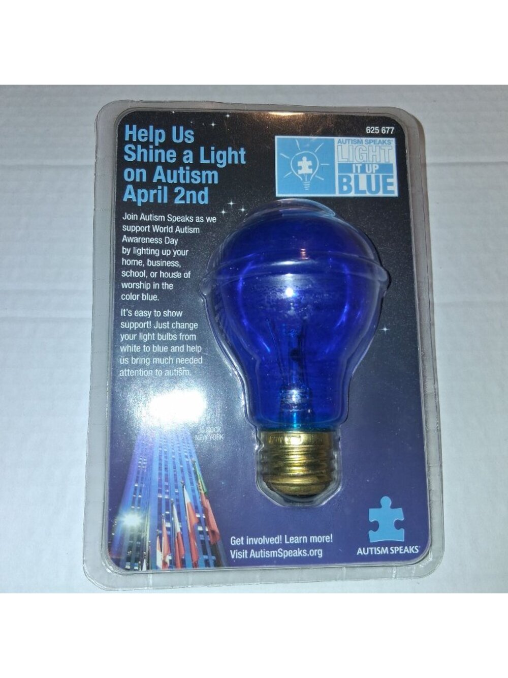 Autism Speaks Light It Up Blue Bulb For World Autism Awareness Day 2013 Edition